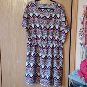 Plus size patterned dress.